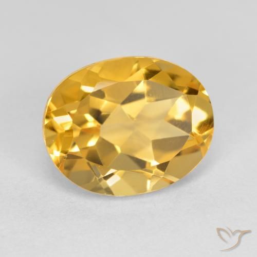 Citrino Naranja dorado natural de 3.60 ct, Ovalada, VVS