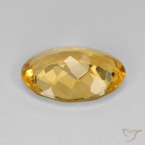 Citrino Naranja dorado intenso natural de 4.12 ct, Ovalada, VS