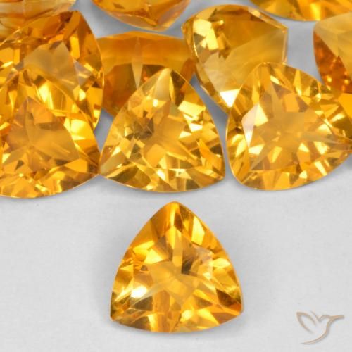 1.00ct Natural Dorado naranja intenso Citrino, Trillón, VVS-VS