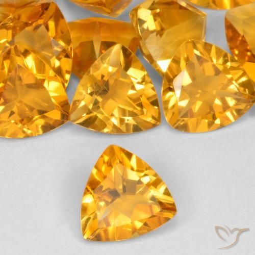 Citrino Dorado naranja intenso natural de 1.00 ct, Trillón, VVS-VS