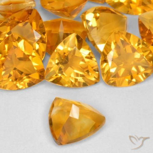 Citrino Dorado naranja intenso natural de 1.00 ct, Trillón, VVS-VS