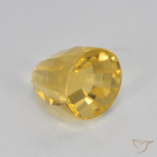 Citrino Dorado medio natural de 2.81 ct, Elegante, VVS-VS