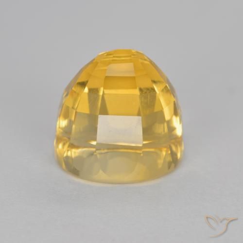 Citrino Dorado medio natural de 3.09 ct, Elegante, VVS-VS