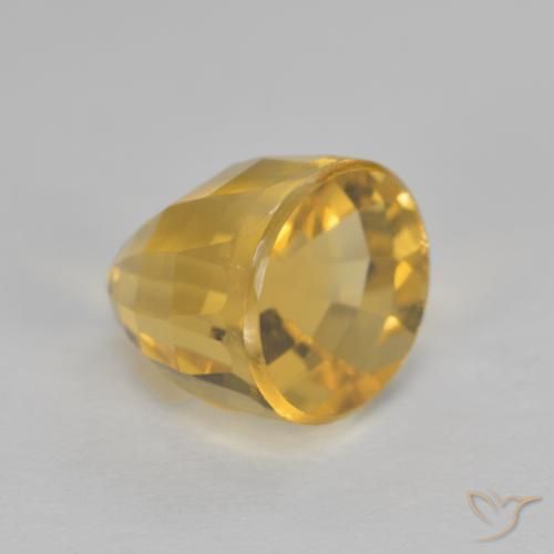 Citrino Dorado medio natural de 3.09 ct, Elegante, VVS-VS