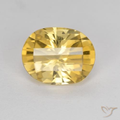 2.39ct Natural Amarillo dorado Citrino, Ovalada, VVS