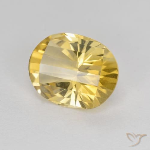 Citrino Amarillo dorado natural de 2.39 ct, Ovalada, VVS