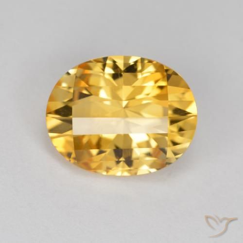 2.53ct Natural Naranja dorado Citrino, Ovalada, VVS