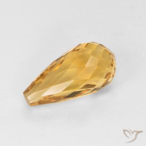 2.74ct Natural Naranja medio Citrino, Corte Briolette, VVS-VS