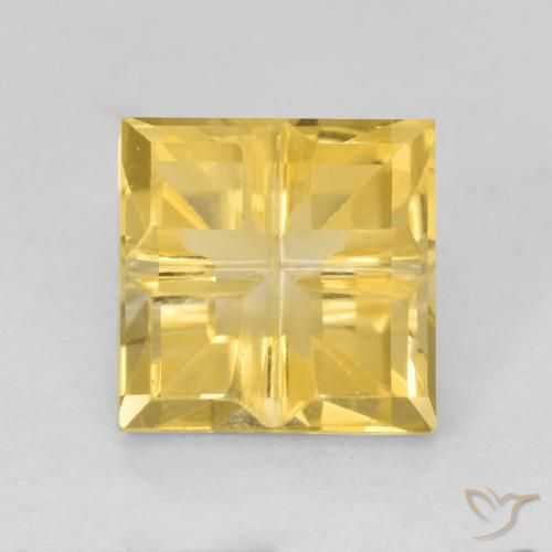 1.82ct Natural Amarillo dorado Citrino, Cuadrado, VS