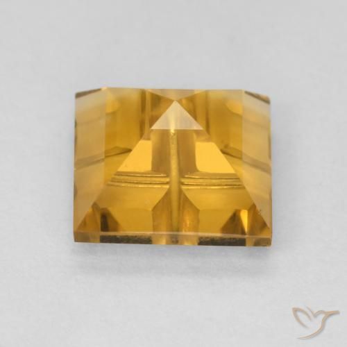 Citrino Dorado oscuro natural de 1.67 ct, Cuadrado, VS