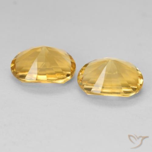 Gemas de Citrino Dorado medio natural de 4.82 ct, Ovalada, VVS-VS