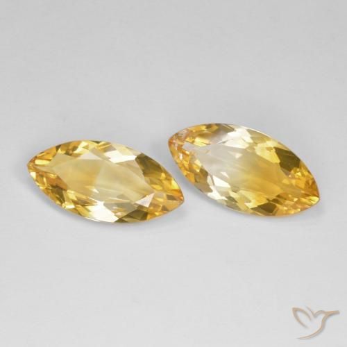 Gemas de Citrino Oro natural de 12.07 ct, Marquesa, VS