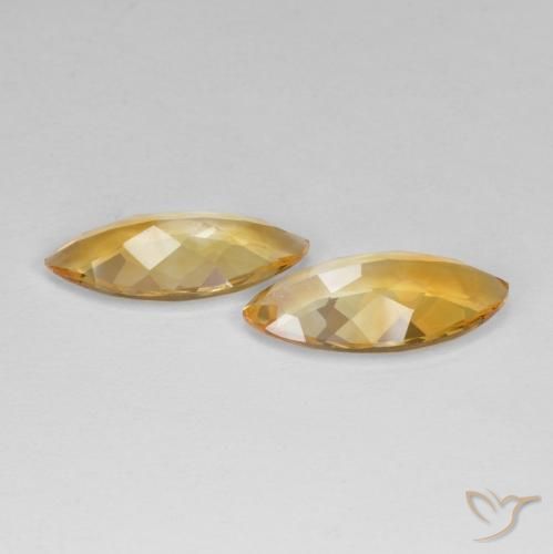 Gemas de Citrino Oro natural de 12.07 ct, Marquesa, VS