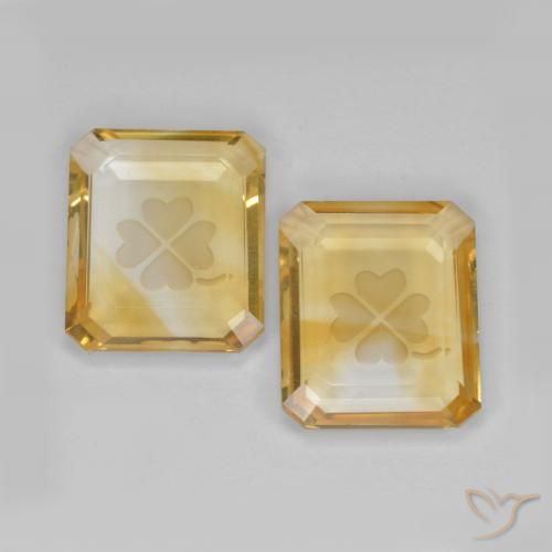 6.86ctw Natural Oro Citrino, corte esmeralda, VS
