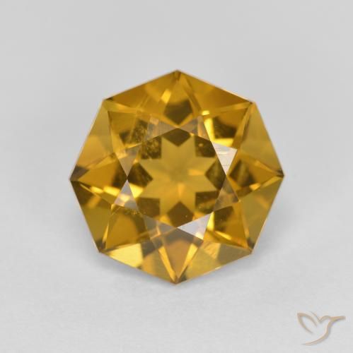 2.78ct Natural Dorado marrón Citrino, corte esmeralda, VS