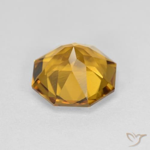 Citrino Dorado marrón natural de 2.78 ct, Corte Octágono / Esmeralda, VS