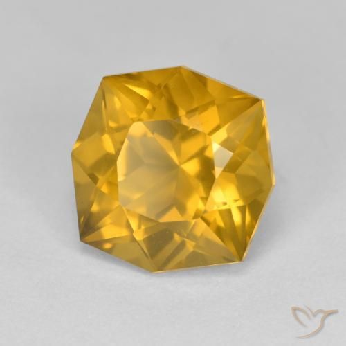 Citrino Naranja dorado natural de 3.72 ct, Elegante, VVS-VS