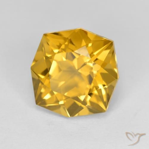 Citrino Naranja dorado natural de 3.97 ct, Elegante, VVS-VS