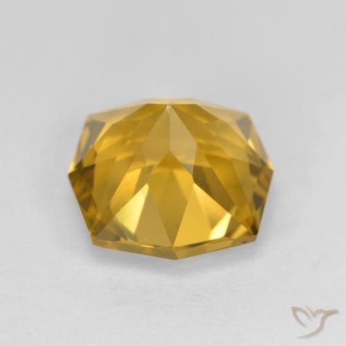 Citrino Naranja dorado natural de 3.97 ct, Elegante, VVS-VS