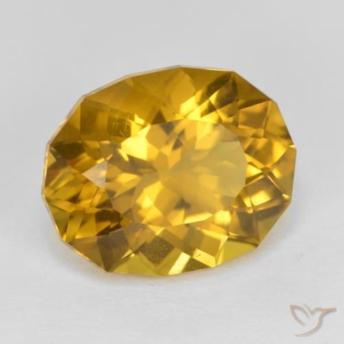 Citrino Dorado medio natural de 4.09 ct, Elegante, VS