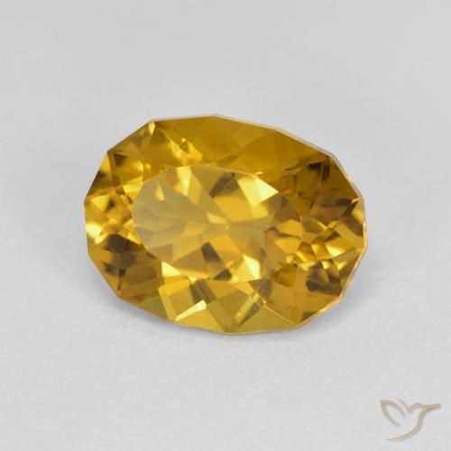 Citrino Dorado medio natural de 3.23 ct, Elegante, VVS
