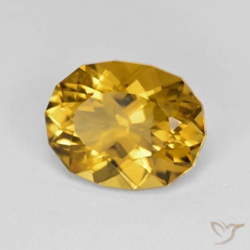 Citrino Dorado marrón natural de 4.10 ct, Elegante, VVS