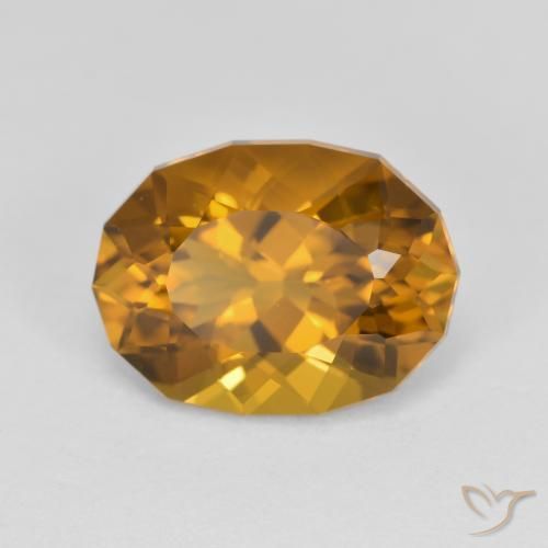 Citrino Marrón-oro natural de 4.59 ct, Elegante, VVS