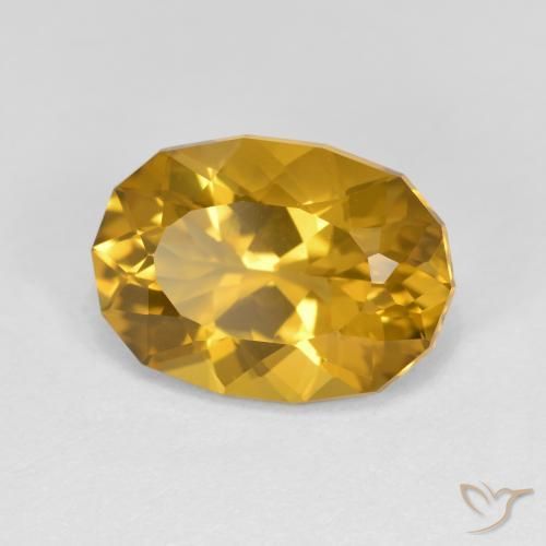 Citrino Naranja dorado natural de 3.37 ct, Elegante, VVS
