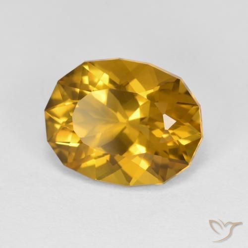 Citrino Naranja dorado natural de 4.14 ct, Elegante, VVS-VS