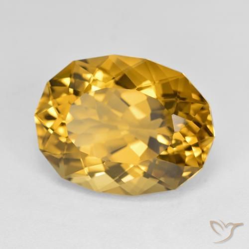 Citrino Marrón-oro natural de 9.60 ct, Elegante, VVS-VS