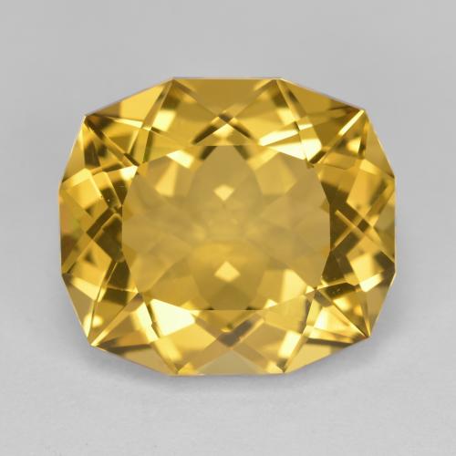Citrino dorado natural de 12,87 ct, forma elegante, VVS