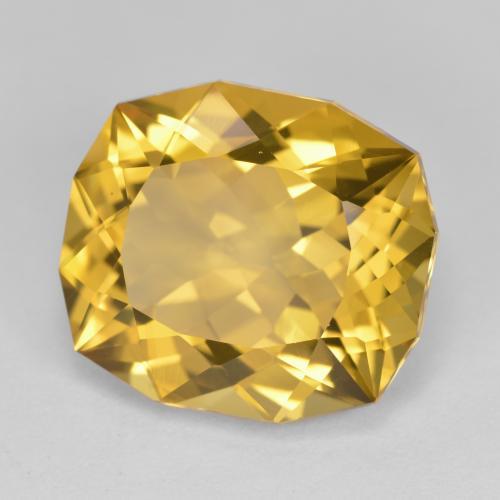 Citrino dorado natural de 12,87 ct, forma elegante, VVS