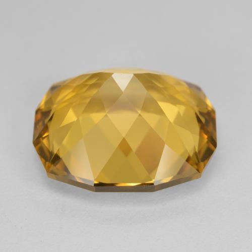 Citrino dorado natural de 12,87 ct, forma elegante, VVS