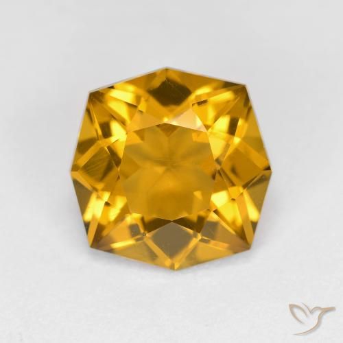 2.65ct Natural Dorado naranja Citrino, corte esmeralda, VVS