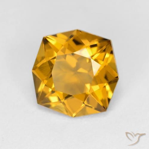Citrino Dorado naranja natural de 2.65 ct, Corte Octágono / Esmeralda, VVS