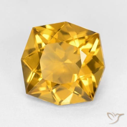 Citrino Dorado naranja natural de 2.86 ct, Corte Octágono / Esmeralda, VVS