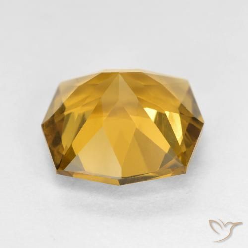 Citrino Dorado naranja natural de 2.86 ct, Corte Octágono / Esmeralda, VVS
