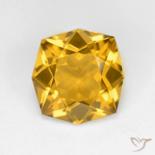3.61ct Natural Dorado Citrino, corte esmeralda, VVS