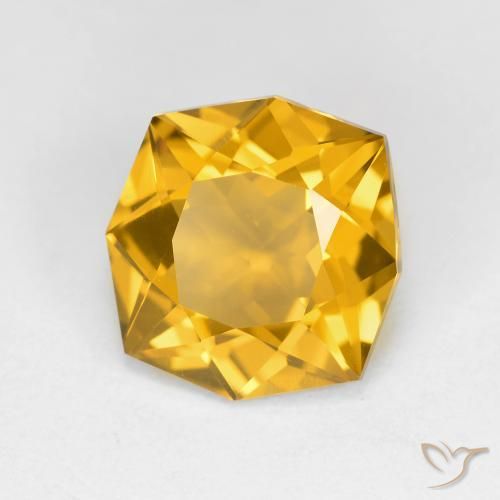 Citrino Dorado natural de 3.61 ct, Corte Octágono / Esmeralda, VVS