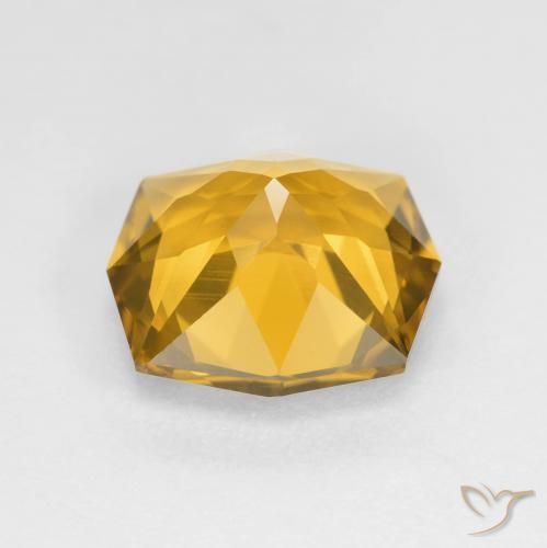 Citrino Dorado natural de 3.61 ct, Corte Octágono / Esmeralda, VVS