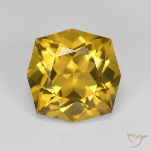 4.09ct Natural Naranja dorado Citrino, corte esmeralda, VVS