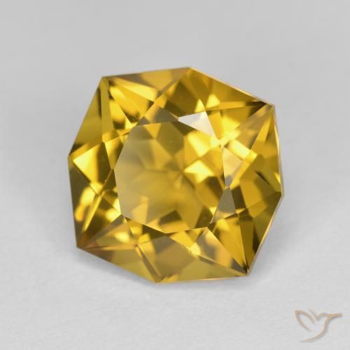 Citrino Naranja dorado natural de 4.09 ct, Corte Octágono / Esmeralda, VVS