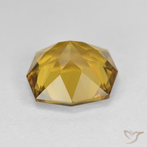 Citrino Naranja dorado natural de 4.09 ct, Corte Octágono / Esmeralda, VVS