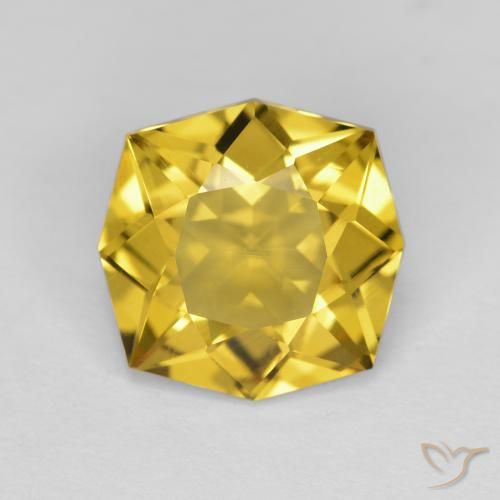 2.54ct Natural Dorado Citrino, corte esmeralda, VVS