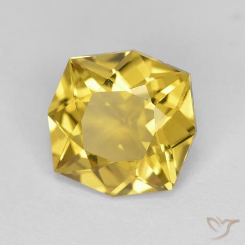 Citrino Dorado natural de 2.54 ct, Corte Octágono / Esmeralda, VVS