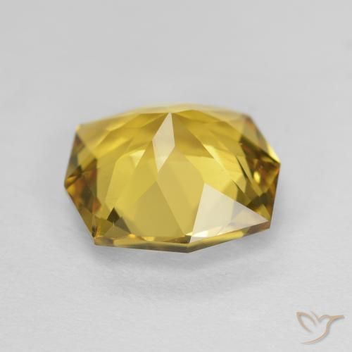 Citrino Dorado natural de 2.54 ct, Corte Octágono / Esmeralda, VVS