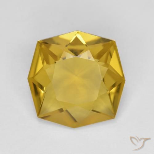 3.55ct Natural Dorado medio Citrino, corte esmeralda, VVS