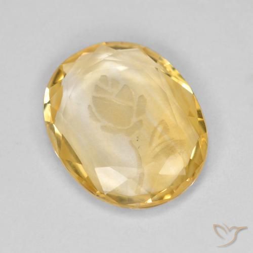 1.42ct Natural Dorado claro Citrino, Ovalada, Transparente