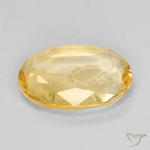 Citrino Dorado claro natural de 1.42 ct, Ovalada, Transparente