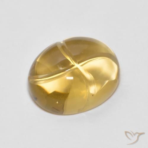 Citrino Naranja dorado natural de 2.70 ct, Ovalada, Transparente